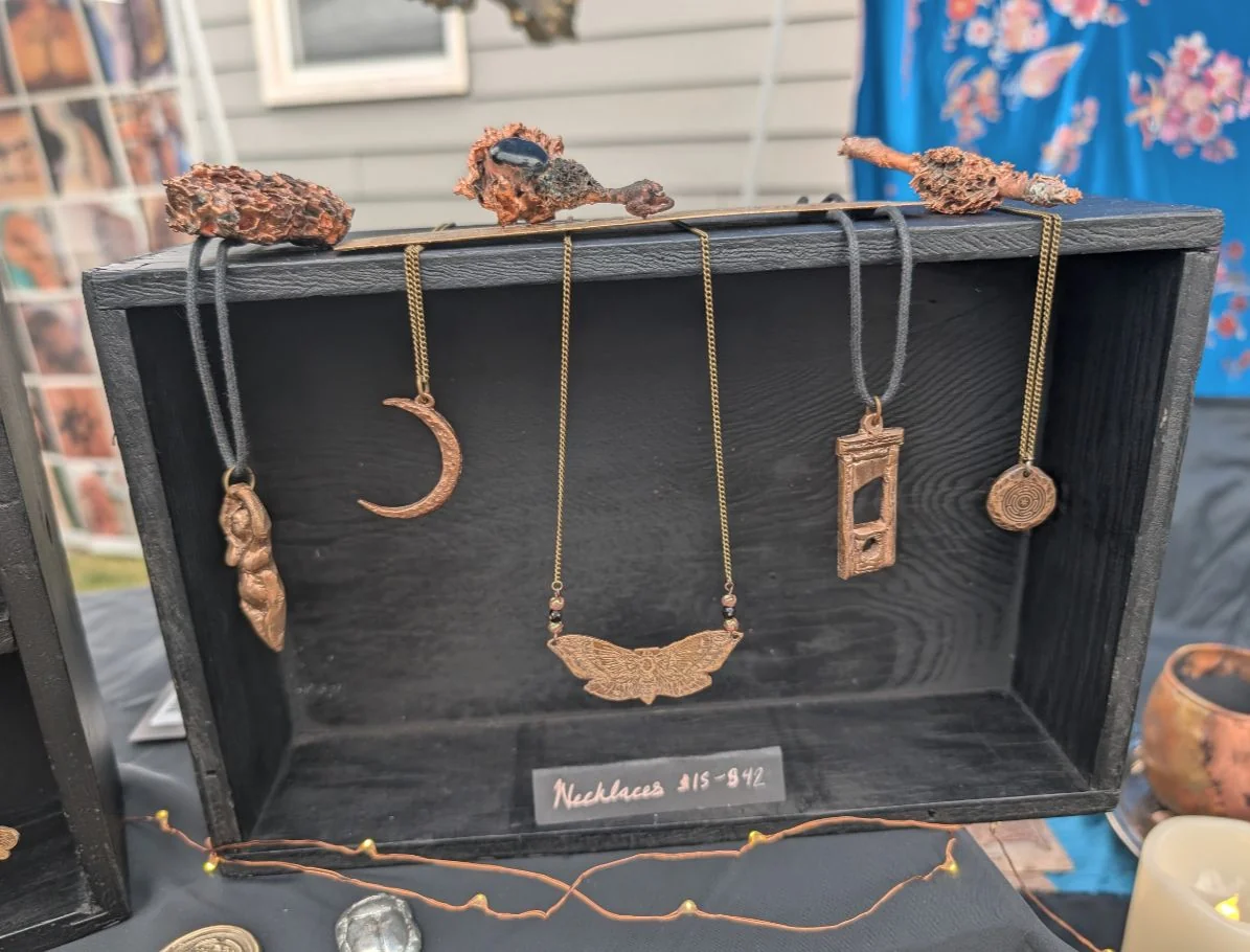 Bronze necklaces - handcast metal pendant jewelry by BorboroForge